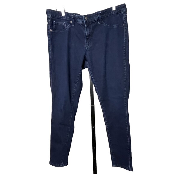 Universal Thread Jeans Jegging Dark Wash Mid Rise Stretch Blue Denim Women 16 - Picture 2 of 8